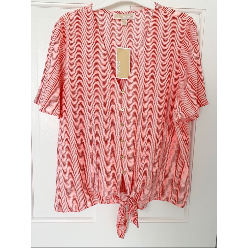 NWT MICHAEL Michael Kors Peach Blouse